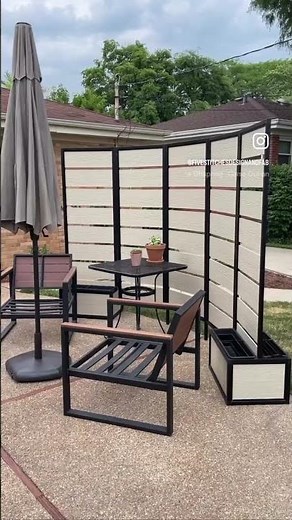 Custom outdoor privacy screen panel for the patio.