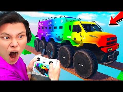 [ROBLOX] JayGray Driving a Monster Truck Up a Mountain Is Hilarious👈😜Obby Obstacle Course Challenge