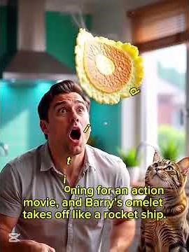 When Breakfast Attacks AI story #comedy#breakfastfail#shortAI film#cookingfail#omletfail#