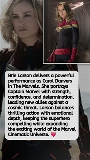 Brie Larson delivers a powerful performance as Carol Danvers