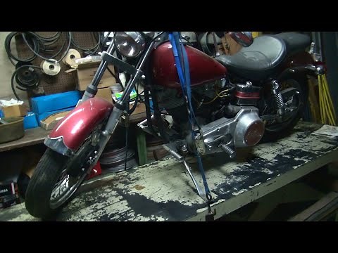 #101 1973 shovelhead loose the ugly kickstart custom bobber build 74ci FX FL harley by tatro machine