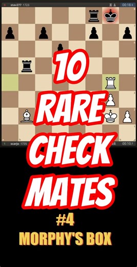Ten RARE Checkmates from REAL Games #chess #checkmate #chessshorts