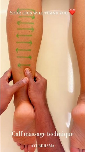 Tired, heavy calves after a long day of walking or standing? Calf massage technique |