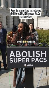 16K views · 597 reactions | #BREAKING: Rep. Summer Lee has introduced a bill to ABOLISH super PACs. This would outlaw the main financial vehicle billionaires and corporations exploit to upend our democracy through unlimited political spending. | Free Speech For People | Facebook