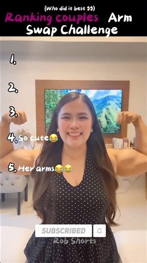 Ranking the best couples arm swap challenge #shorts #ranking #viral video