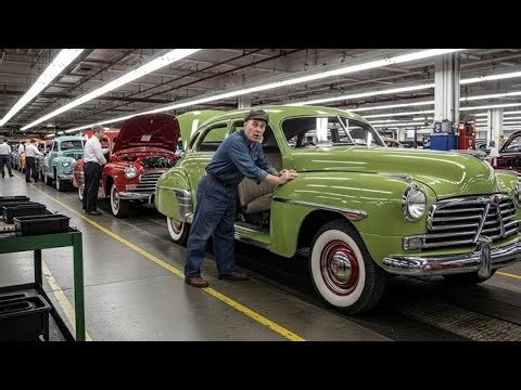 Inside the 1948 Hudson Factory: How America Built the Car Where Passengers Step Down Into Its Floor