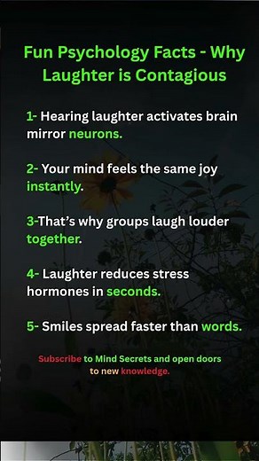 Why Laughter Is Contagious 😂 | Fun Psychology Facts About Happiness & Human Behavior #psychology