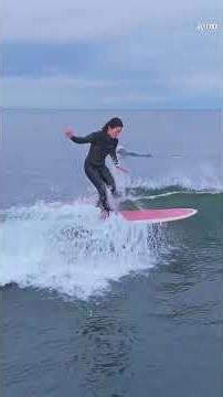 Satomi Tamura, professional surfer #longboard #Shonan #Kugenuma #surfing #aerialphotography #dron...