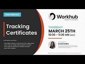 Workhub Webinar : Certificates