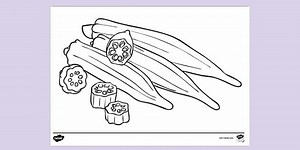 Okra Colouring Sheet