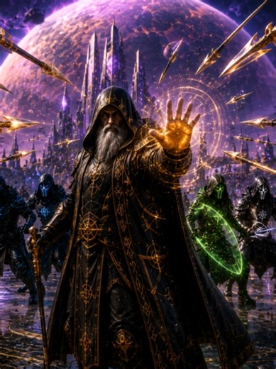 🦂⚡ THEY THOUGHT THE OLD MAN NEEDED PROTECTION… THEY WERE WRONG. The Eclipse Order has arrived on another world for their first off-world meeting—but someone decides to test them. Dozens of spears. Eight warriors ready to fight. And The Master doesn’t even take a step. 👁️🔥 One raised hand. Time slows. Every spear stops inches away. Then he reminds everyone exactly why HE is the Master. ⚔️🌌 “Now… shall we begin?” 🔥 Would you rather have The Master’s time-control ability or one of the eight Ec