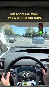 Oncoming Bus, Yellow Light... When Do You Turn?
