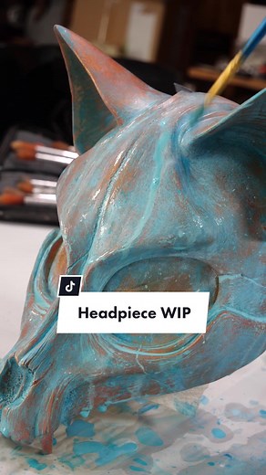 Crafting a Foxy Halloween Headdress: Headpiece WIP
