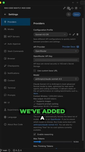 Search Settings In Roo Code