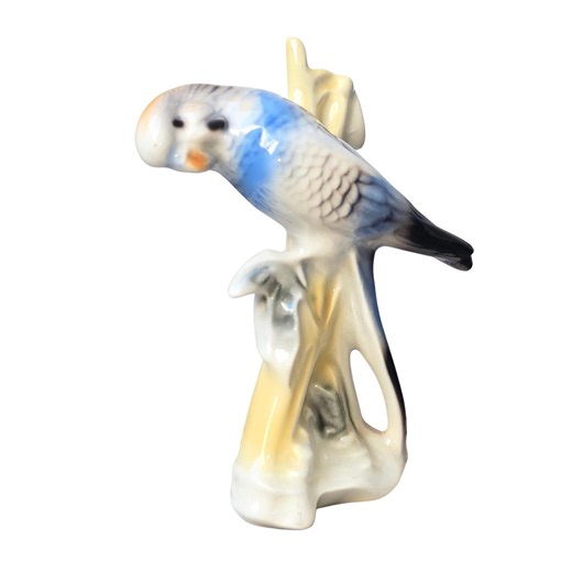 Vintage German Porcelain Budgie Figurine, Hand Painted Mid Century Bird Decor - Etsy