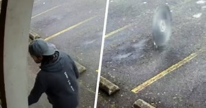 Man narrowly escapes saw blade barreling toward him in Oregon