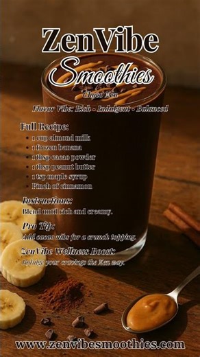 Choco Zen Indulgent Smoothie #zenvibesmoothies