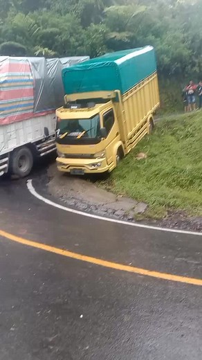 Young Driver Faces Challenge with Stuck Cargo Truck