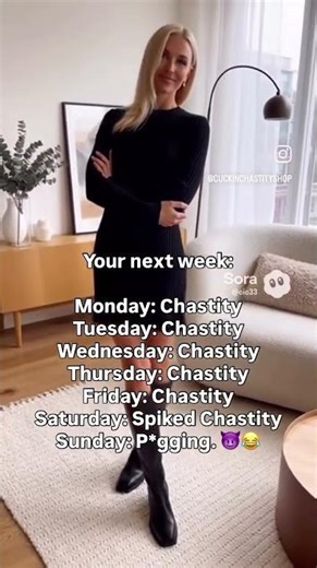 Your schedule for the next week…