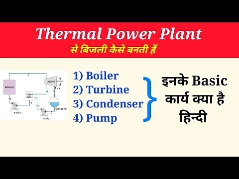 Thermal (steam) power Plant working process in Hindi || Power plant से बिजली उत्पादन की कार्यविधि