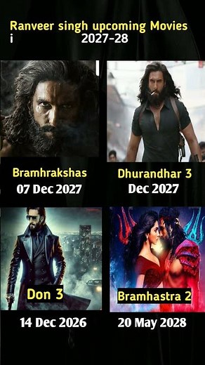 Ranveer singh upcoming Movies💥#dhurandhar2 #don3 #ranveersingh #shortfeed