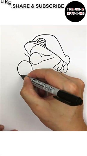 How To Draw FNF MOD Character - Mario Easy Step by Step #drawing #fnf #fnfmod #howtodraw