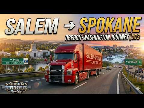 ATS | Salem to Spokane | Ultra Realistic Graphics | ASMR