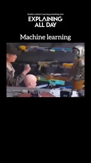 Explaining All Day on Instagram: "“Machine learning” in its most chaotic form 🤖😂 This clip uses humor to poke fun at how AI is trained—trial, error, and a lot of awkward misses. The clumsy robot moment turns big tech fears into light-hearted comedy, reminding us that learning (human or machine) isn’t perfect on the first try. Follow @explainingallday for easy explanations behind viral moments, tech jokes, and internet curiosities 👇 #americanreels"