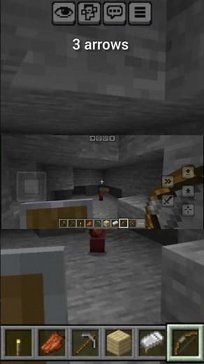 Trying Bow vs Crossbow Power in Minecraft ☠️☠️ #viral #minecraft