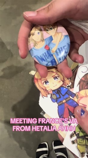 Sry if it's kinda long I was to lazy to shorten the clip.Heh me and my friend met France from hetalia we so tuff and cool, so is France he's peak and awesome sauce and Francey🥹🩷 . . . . #hetalia #france #fyp #voiceactors #fypシ゚viral