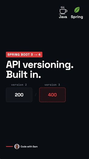 Spring Boot 4 finally has first class API versioning 🔥