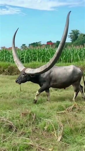 You've never seen a bull like this! Giant horns!