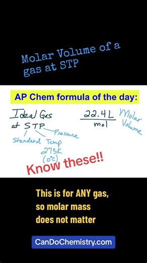 Can Do Chemistry on Instagram: "molar volume of a gas at standard temperature and pressure #stem #chemistry #candochemistry #chemistryteacher #chemistryhelp #chemistrynotes #outschoolteacher #chemistryexam"