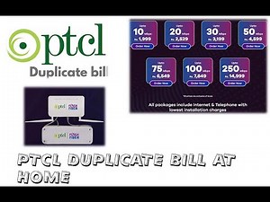 How to Print PTCL Duplicate Bill at Home