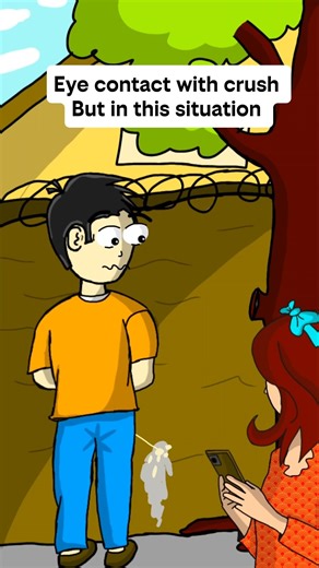 eye contact with crush 😍🥰 #funny #entertainment #comedy #cartoon #reels #shorts