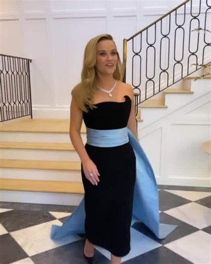 Reese Witherspoon is red carpet READY 💙 See all the best dressed from the ceremony - - > https://trib.al/ut59wXf © Instagram @ReeseWitherspoon | British Vogue