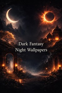 Dark Fantasy Night Wallpapers | Mystical Moon & Eclipse Art | Cinematic Gothic Phone Backgrounds | Digital Download - Etsy