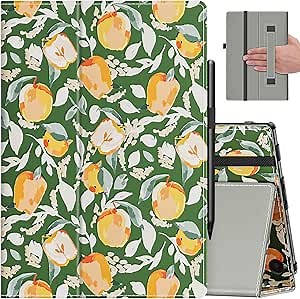 VORI Case for All-New Amazon Kindle Fire HD 10 Tablet (13th/11th Generation 2023/2021 Release) and Fire HD 10 Plus - Slim Folding Stand Folio Cover with Auto Wake/Sleep & Hand Strap, Orchard Whimsy