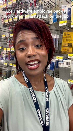 Ace Hardware employee back to work after collapsing, having a heart attack on the job