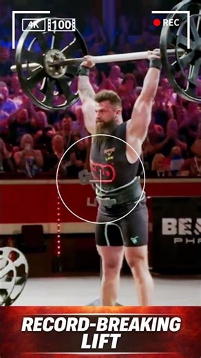 🔥 Record-Breaking Overhead Lift | Incredible Strength on Display 💪#strongman#recordbreaking#gym