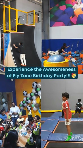 Experience the Awesomeness of Fly Zone Birthday Party!!! 🥳 Jump into amazing games 😃 Roll into our supersoft foams 🥰 Dive into a giant airbag 🤪 Hold on to the adventurous ladder 🤠 We have everything to make your party a blast. 🤩 Call 9357112233 to book your party#bounce #jump #BounceBack #trampolinepark #school #kidsactivities #trampolines #schoollife #trampolinefun #trampoline #kids #flyzone #kidsfunday #kidsfun #kidsactivity #SchoolHolidays #kidsfuntime #OfferSale #Offers #weekendaway #j