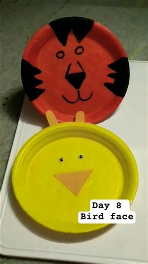 Tutorial Series day8 How to make animal face on plate #reuse #scrapbookforgifts #activitie #painting