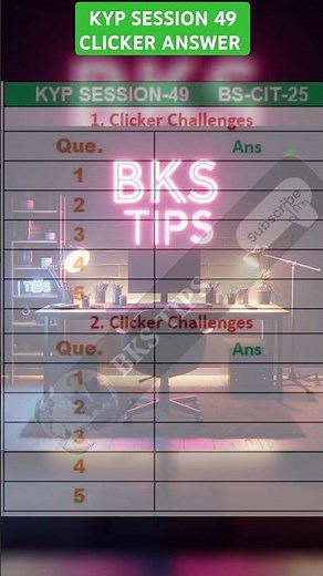 KYP SESSION 49 Clicker Answer | Session 49 Clicker Answer | Clicker Answer session 49 #short
