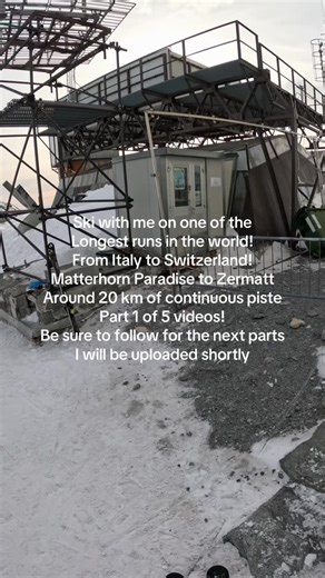 Adam Matthews on Instagram: "Ski with me and my family as we take on one of the longest ski descents in the world ⛷️❄️ This is a 50 minute journey split into five 10 minute parts and this is Part One. We start at the very top of Matterhorn Glacier Paradise at 3883 m on the Italian Swiss border and ski all the way down to Zermatt village at 1620 m. The full route is well over 20 km with more than 2200 m of vertical drop, taking us from glacier terrain above Cervinia across into Switzerland and do