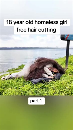 18 year old homeless girl free hair cutting #homeless #asmr #haircut #shave #@ASMR vibes @TikTok Fade ASMR🇬🇧