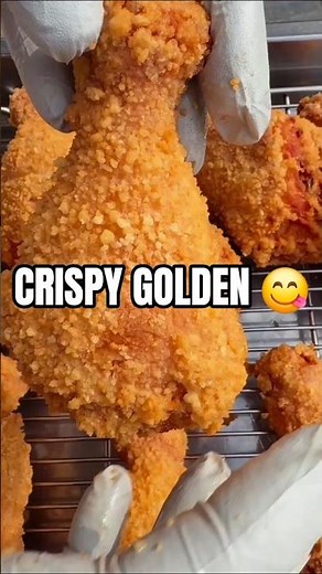 Perfect Golden Crispy Chicken ✨ #friedchicken #chicken #food