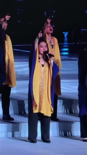 アジア競技大会・開会式のフィナーレで講師の山下寿美子が歌いました。最後の高音を担当しています。 #名古屋ゴスペル #アジア競技大会 #アジア大会 #開会式 #ゴスペル #gospel