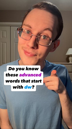 Tim | English Teacher 🇺🇸 on Instagram: "Did you know that, in the English language, there are only seven commonly known words that start with the letters “dw”? This is without a doubt one of the rarest letter combinations in the whole language, but out of these seven words, we do actually use three of them in everyday conversations, and keep reading to find example sentences with each one! Below, you’ll find the three most commonly used words that start with “dw” in the English language: 🔸dwe