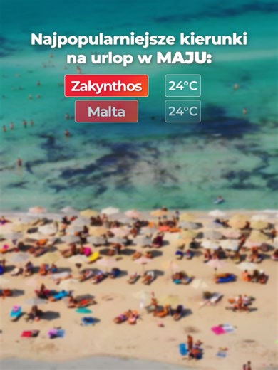 Majówka bez planu 😳? To zobacz to zanim coś klikniesz ✈️👇 24°C Zakyntos / Malta / Kreta: chill vibe 26°C Tunezja: all inclusive mode 😎 25°C Teneryfa: aktywnie albo leżysz, wybór Twój 22–23°C Algarve / Sycylia / Majorka: zwiedzanie bez spocenia się po 5 min 31°C Egipt: lato już teraz 🔥 28°C Maroko: coś innego niż standard 👀 Jeden wybór = totalnie inny trip Gdzie lecisz? ✈️👇 #itaka #wakacje #podróże #plaże #morze #słońce