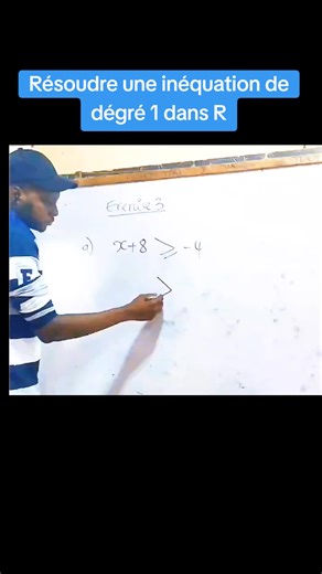 Résoudre une inéquation de dégré 1 dans R #enseignant #mathematics #education #calcul #maths @teraschool818 @teraschool818 @teraschool818